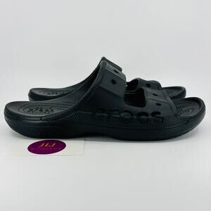 Crocs Baya Black Slip On Comfort Slide Sandals 207627 Size 8 Men's/ 10 Women's